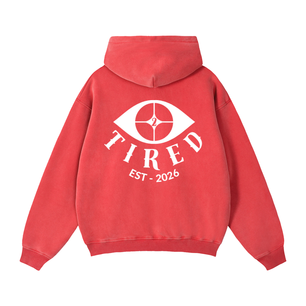 2TIRED Bold-Print Zip-Up