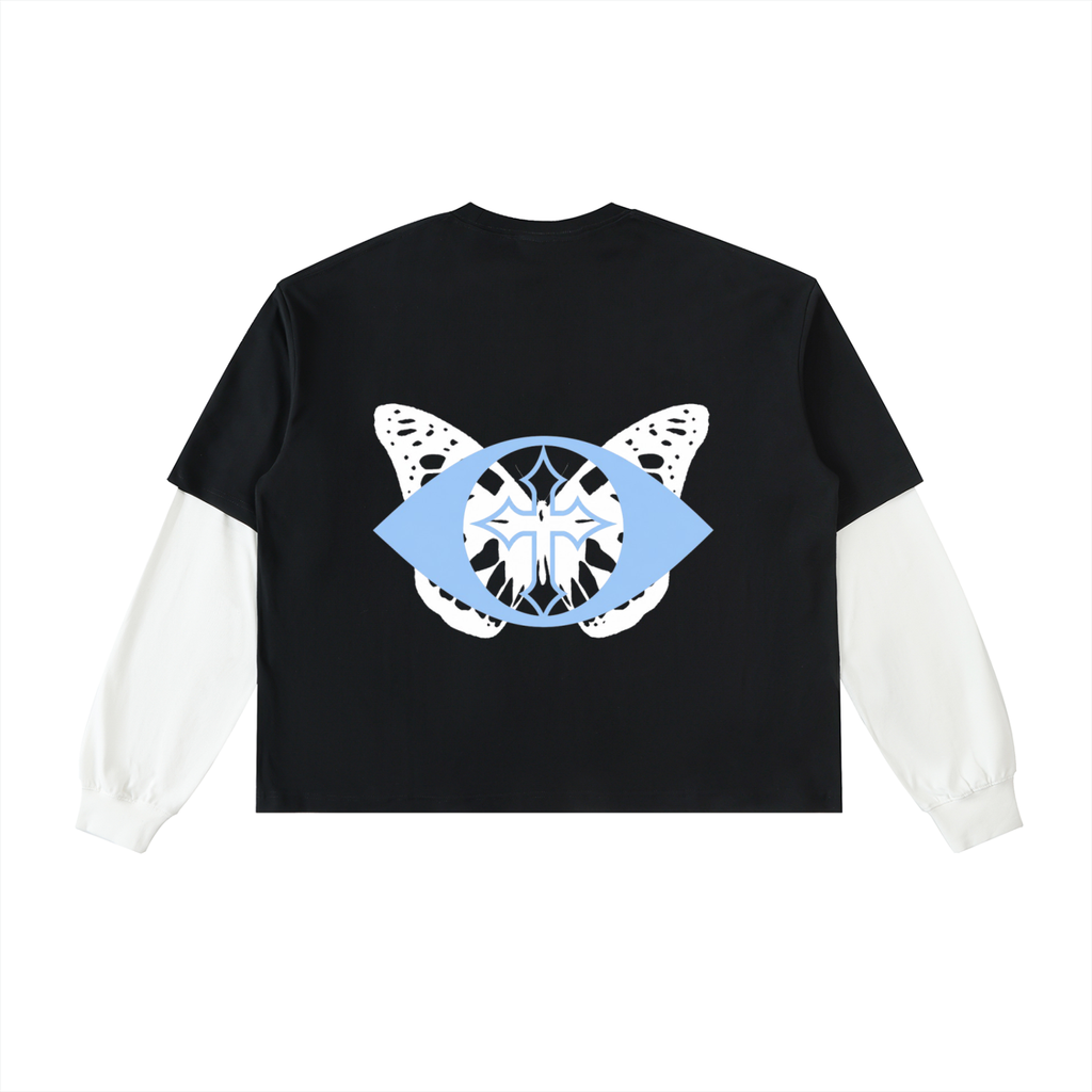 2TIRED Tall Font Layered Long Sleeve