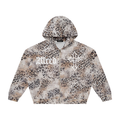 2TIRED Unisex Vintage Wash Leopard Full Zip Hoodie