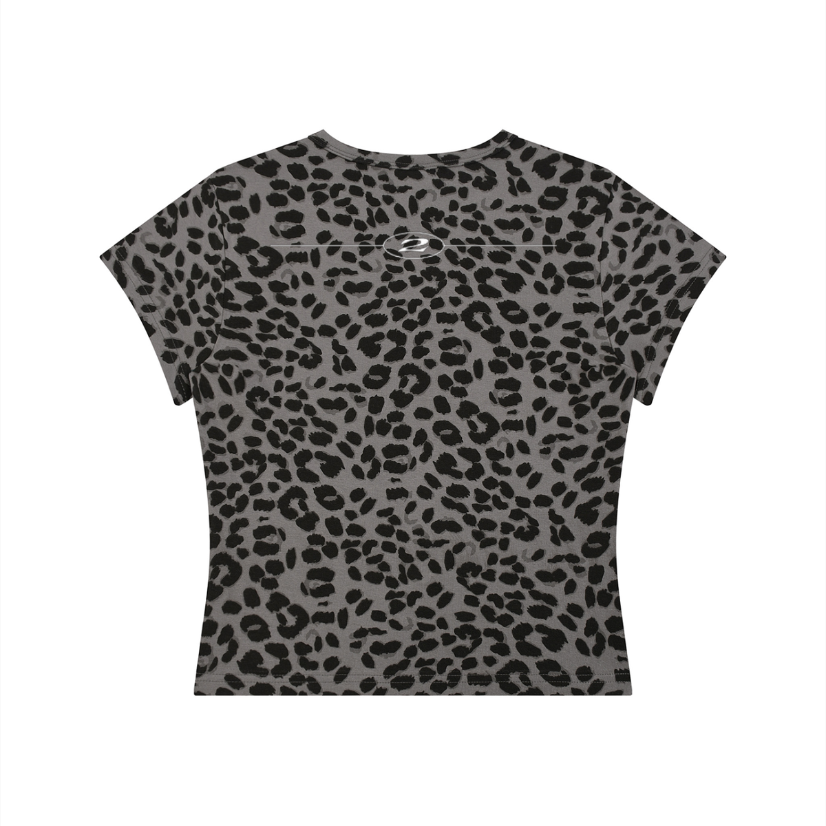2TIRED Women’s Leopard Print Crop T-Shirt