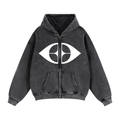 2TIRED Bold-Print Zip-Up