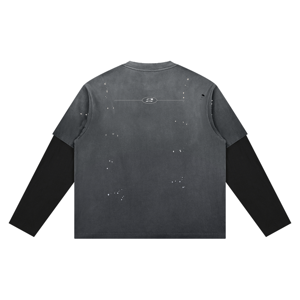 2TIRED Unisex Vintage Wash Distressed Layer T-Shirt