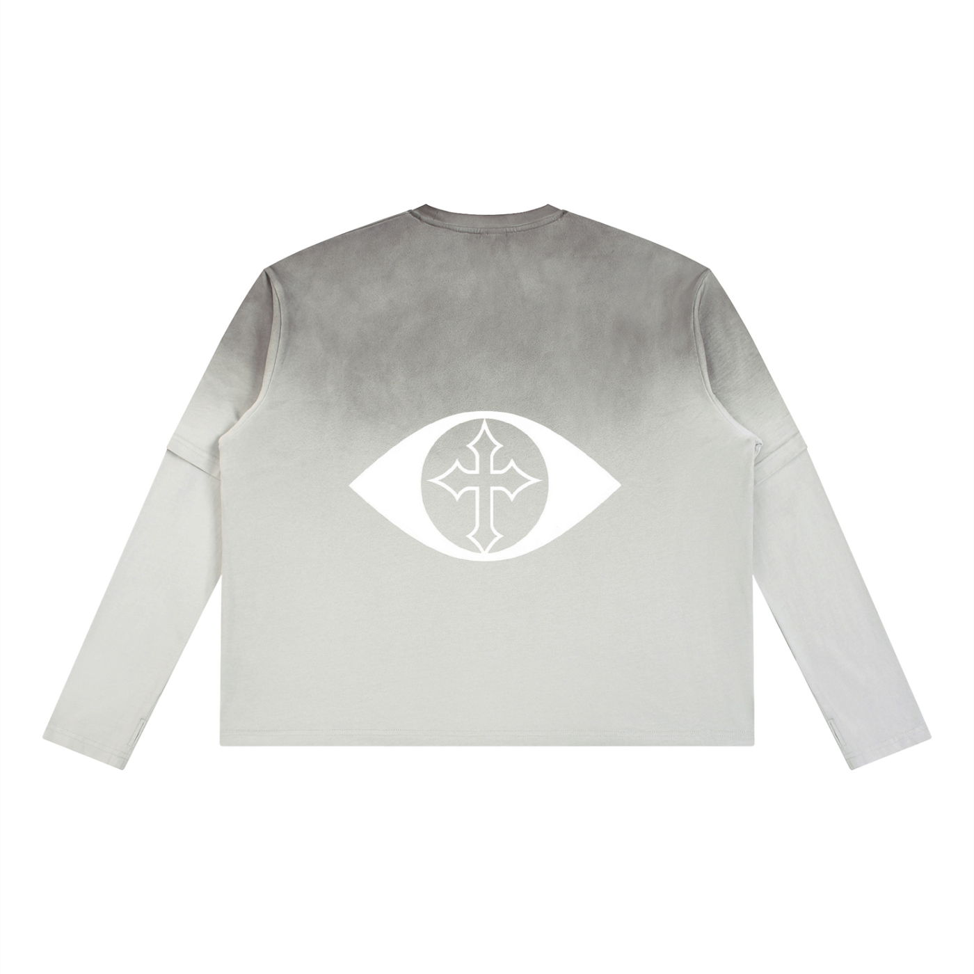 2TIRED Unisex Vintage Wash Layered long sleeve T-Shirt