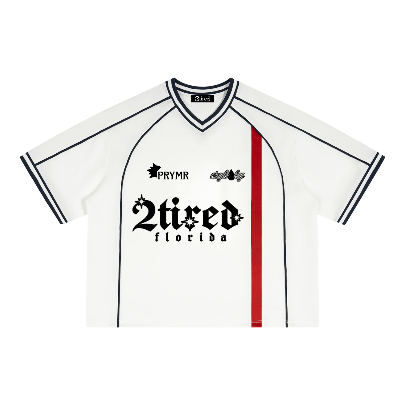 2TIRED Unisex Boxy V-Neck Soccer Jersey