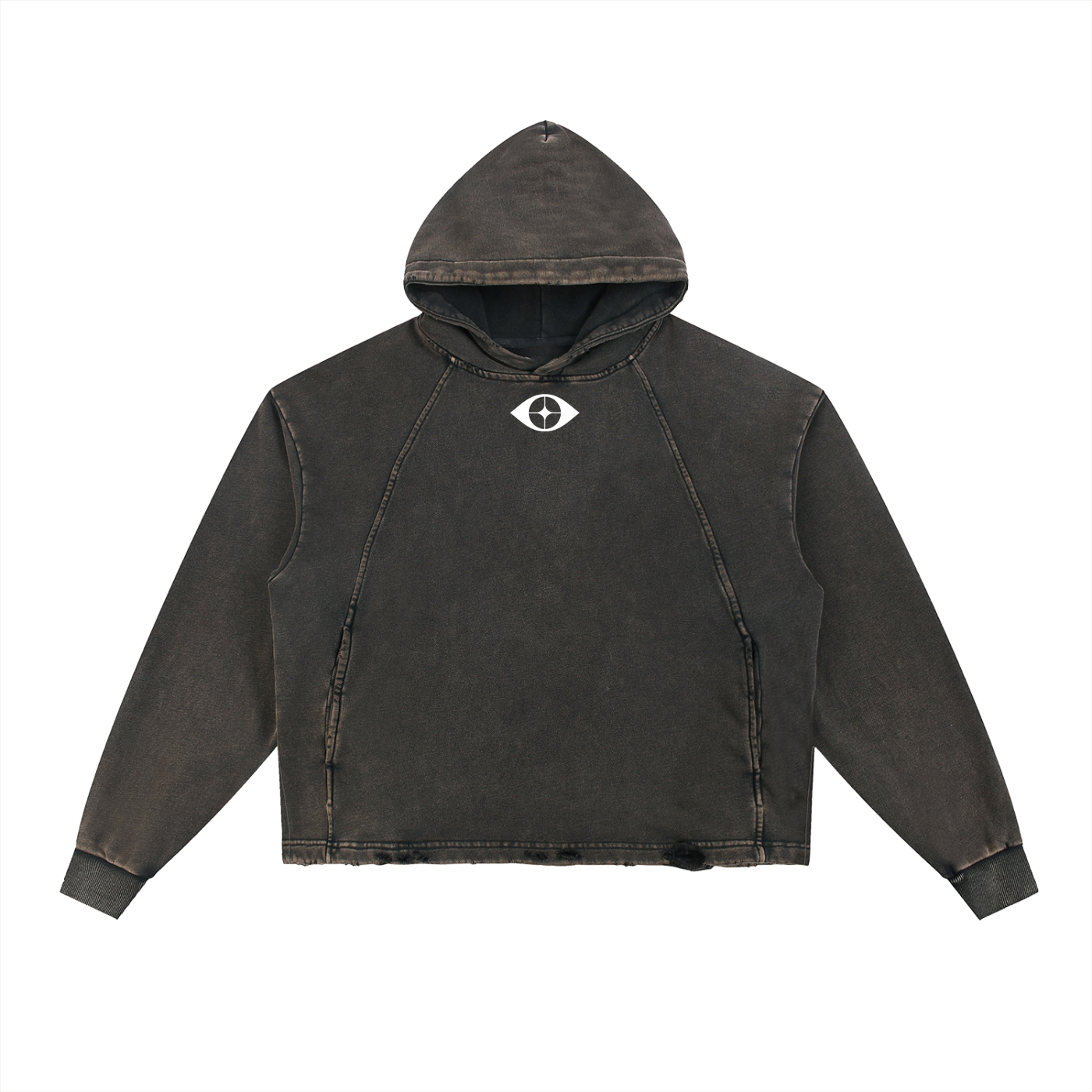 2TIRED X Mellywitdacam Frayed-Hem Hoodie