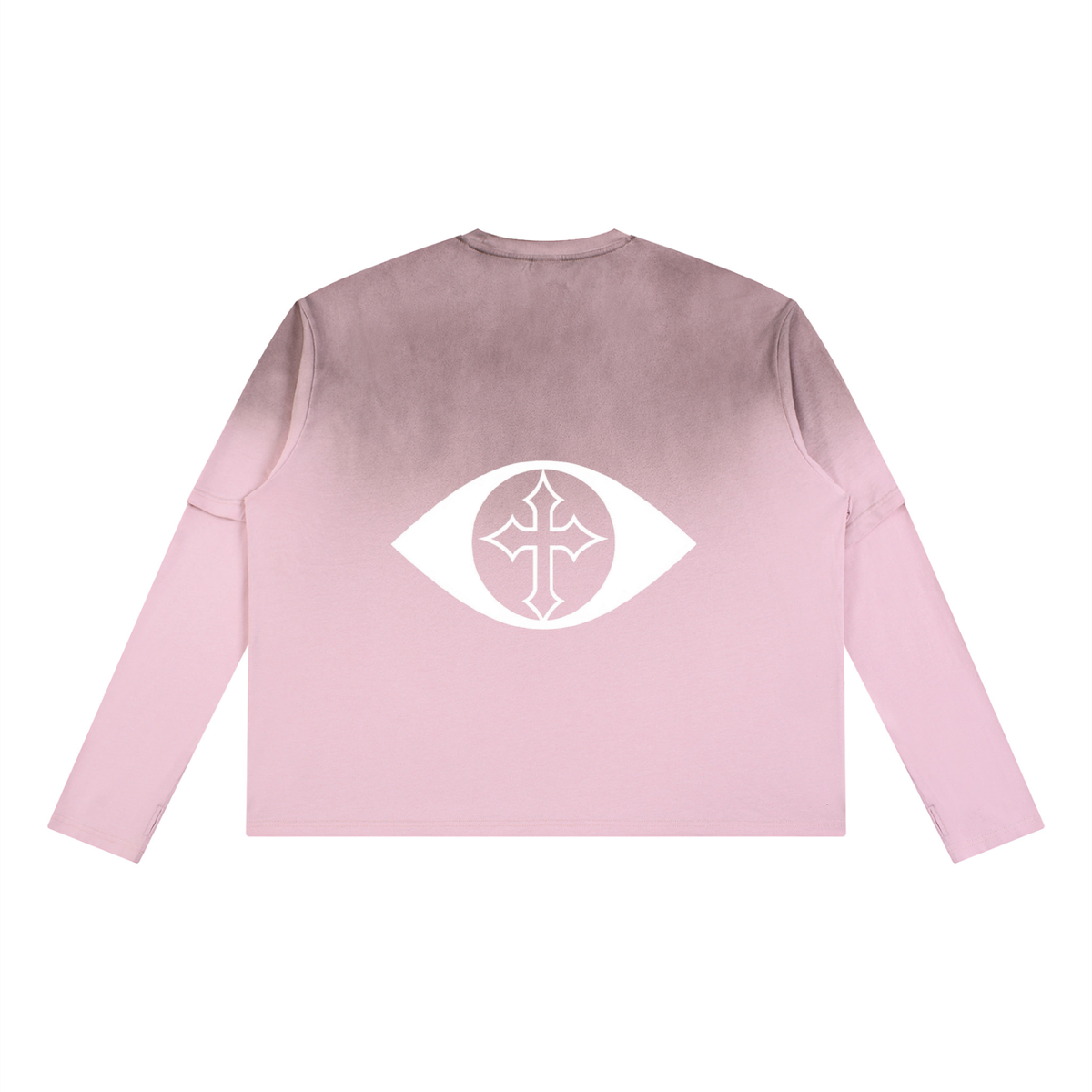 2TIRED Unisex Vintage Wash Layered long sleeve T-Shirt