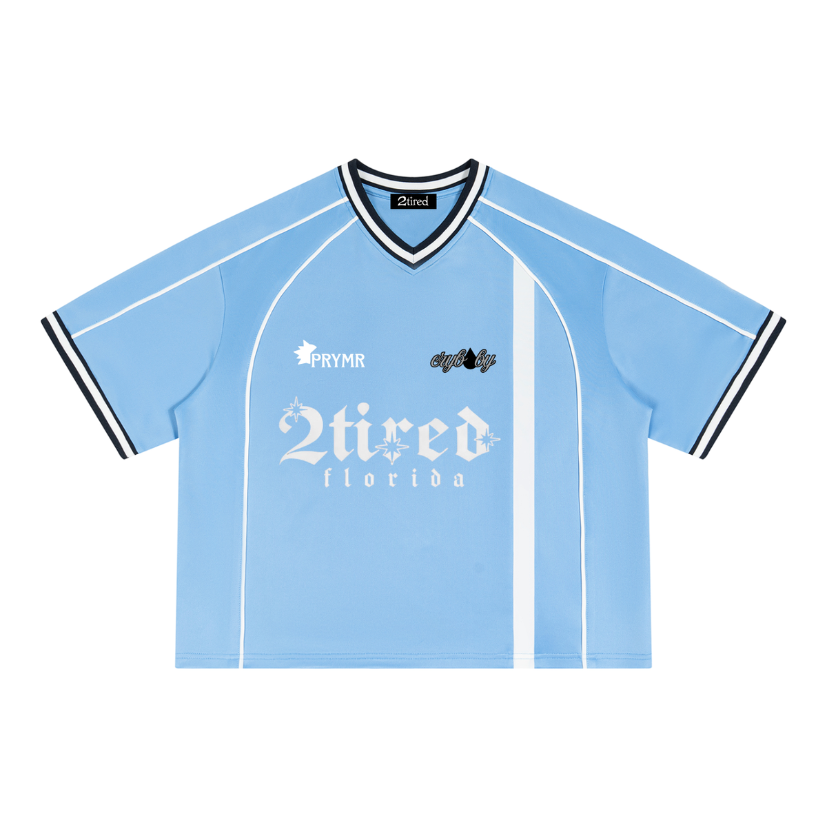 2TIRED Unisex Boxy V-Neck Soccer Jersey
