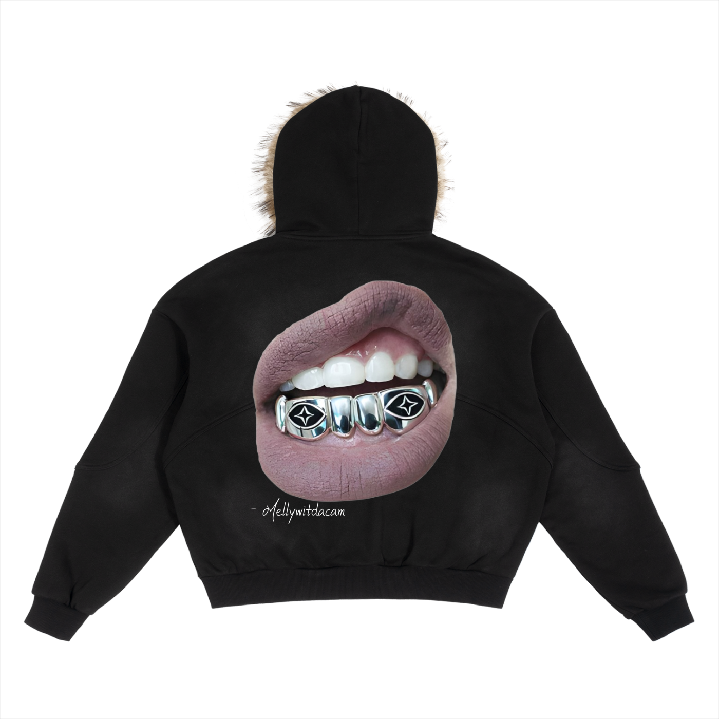 2TIRED X Mellywitdacam Detachable Fur Jacket