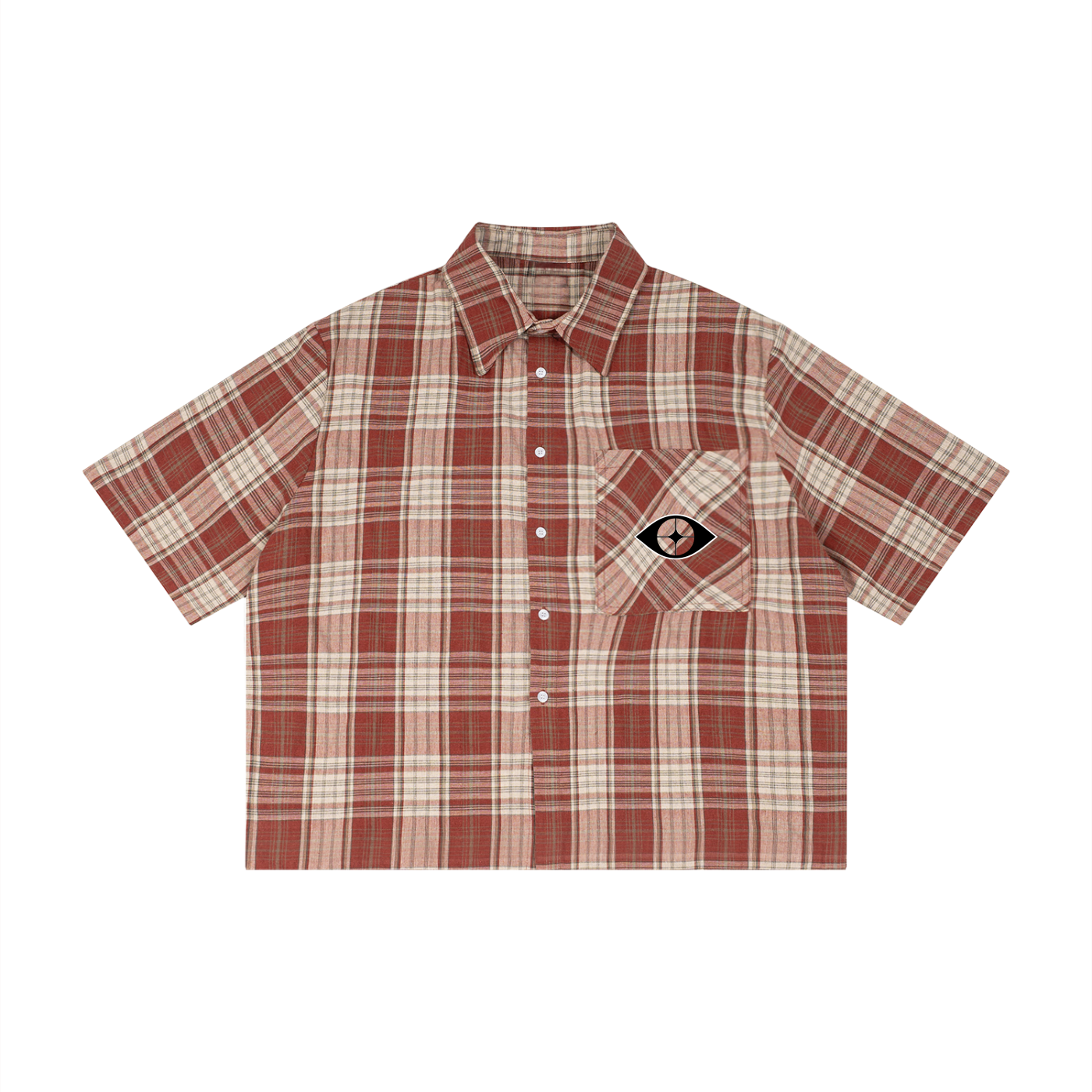 2TIRED Plaid Boxy Short Sleeve Shirt